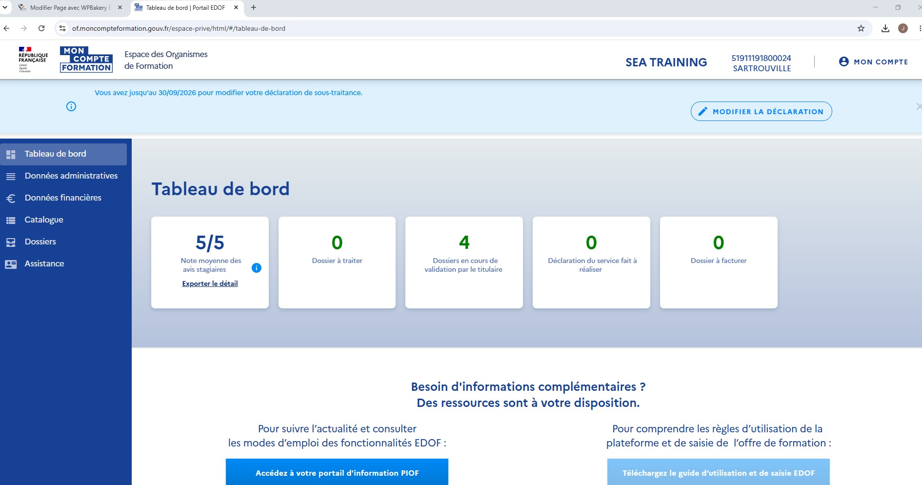 Avis apprenants sur EDOF au 07 juin 2026